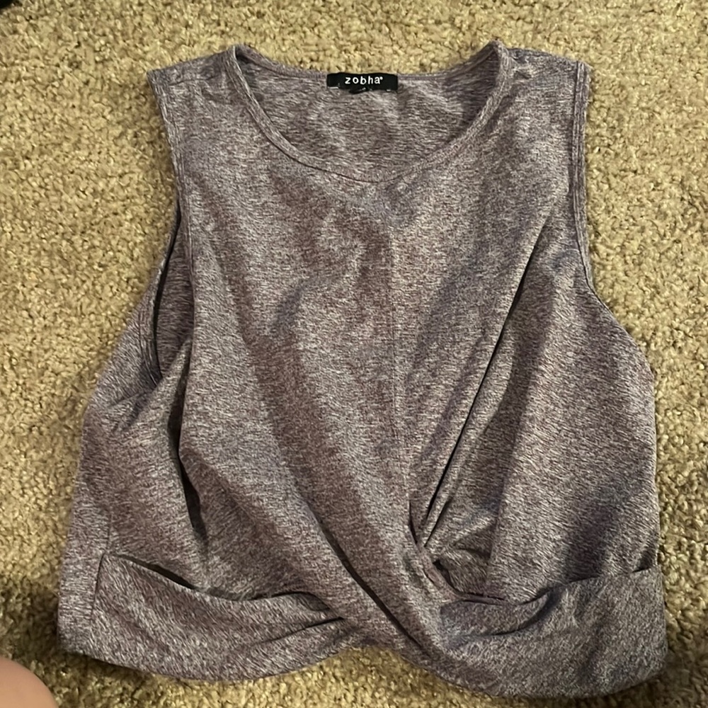 Purple zobha workout top